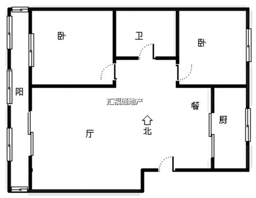 仙颐园小区2室2厅1卫户型图