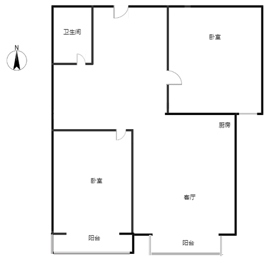 强舜铭城2室2厅1卫户型图