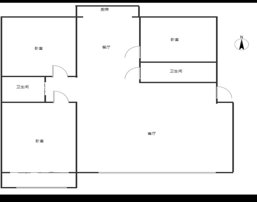 怡安小区3室2厅2卫户型图