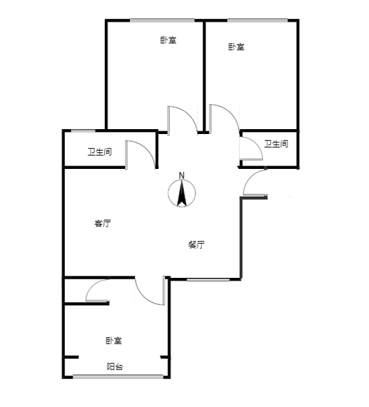 金隅地质嘉园3室2厅2卫户型图