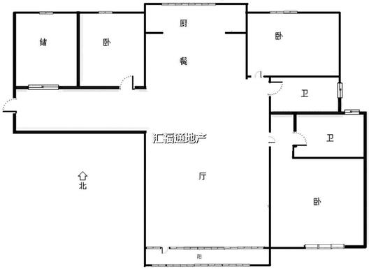 香邑溪谷上园4室2厅2卫户型图
