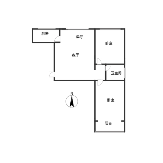 双馨佳园2室2厅1卫户型图