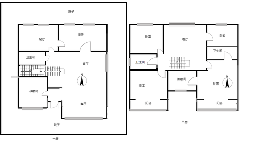 西京都高尔夫别墅4室3厅3卫户型图