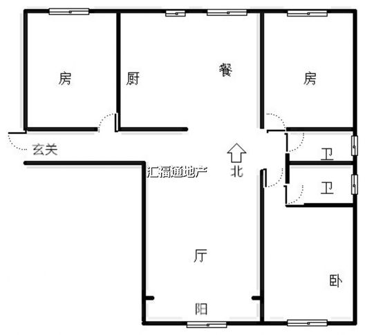 天伦湾嘉园3室2厅2卫户型图