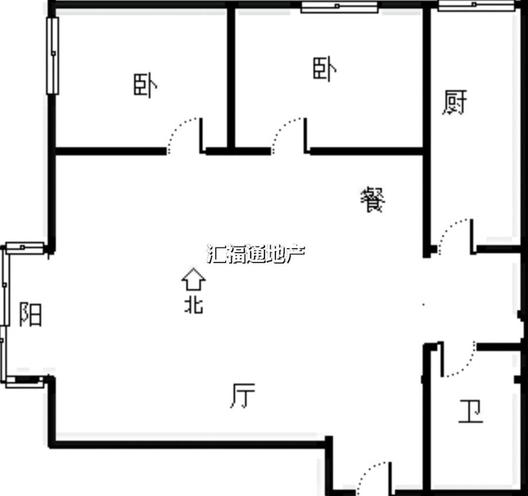 紫竹园2室2厅1卫户型图