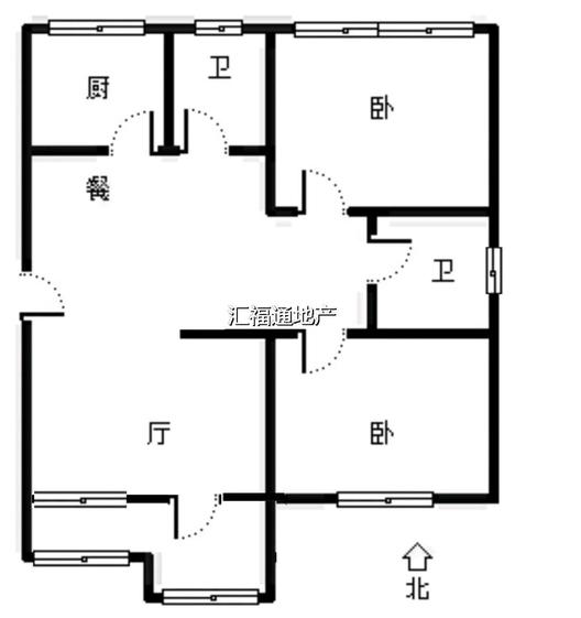 仙颐园小区2室2厅2卫户型图