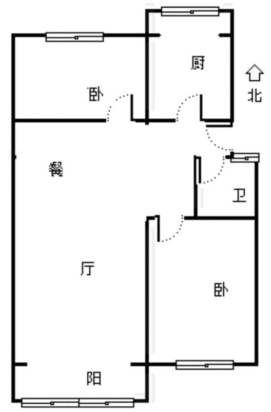 晨光小区2室2厅1卫户型图