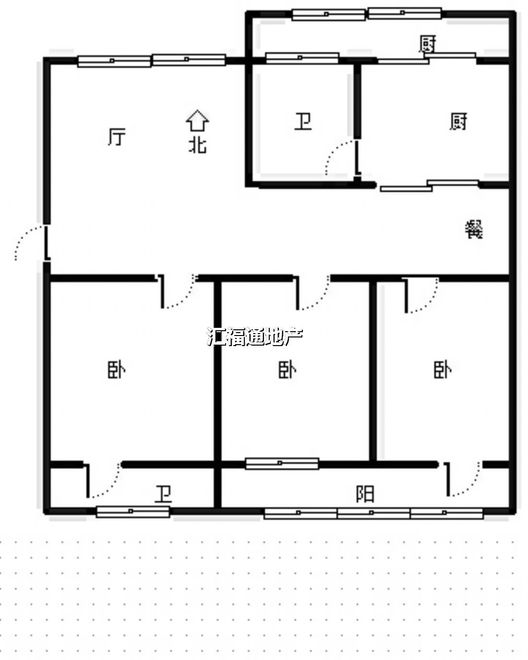 天龙小区（一期）3室2厅2卫户型图