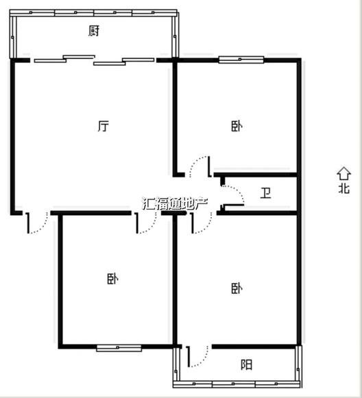 天龙小区（一期）3室1厅1卫户型图