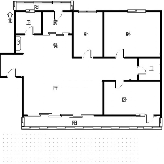 怡安小区3室2厅2卫户型图