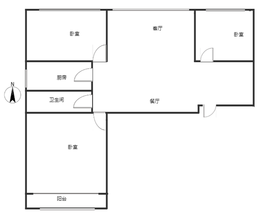 香港豪庭3室2厅1卫户型图