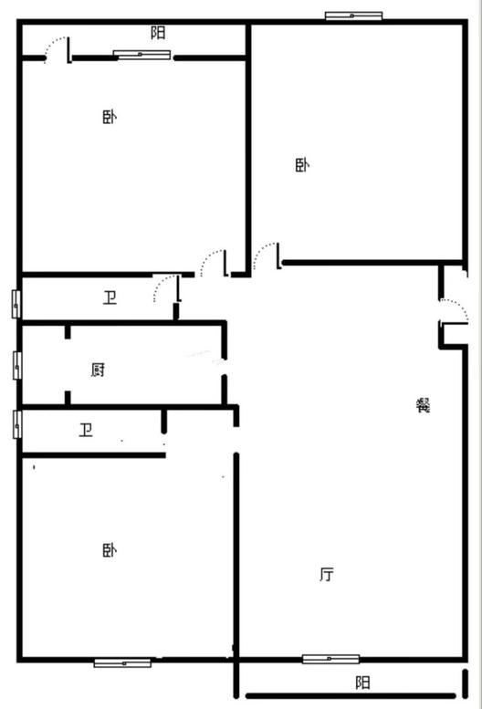 华融现代城3室2厅2卫户型图