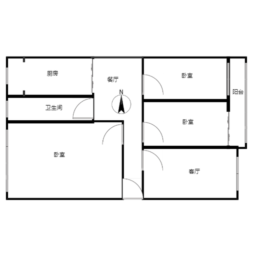 九州小区3室2厅1卫户型图