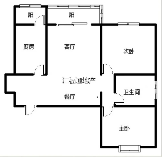 东林家园2室2厅1卫户型图