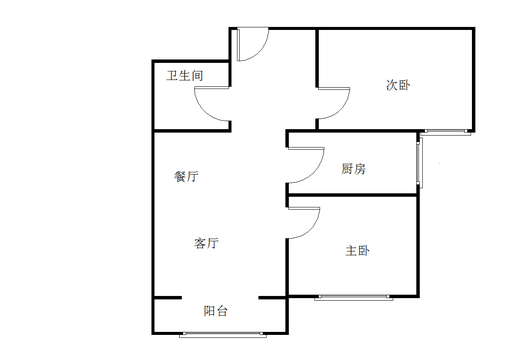 K2狮子城2室2厅1卫户型图