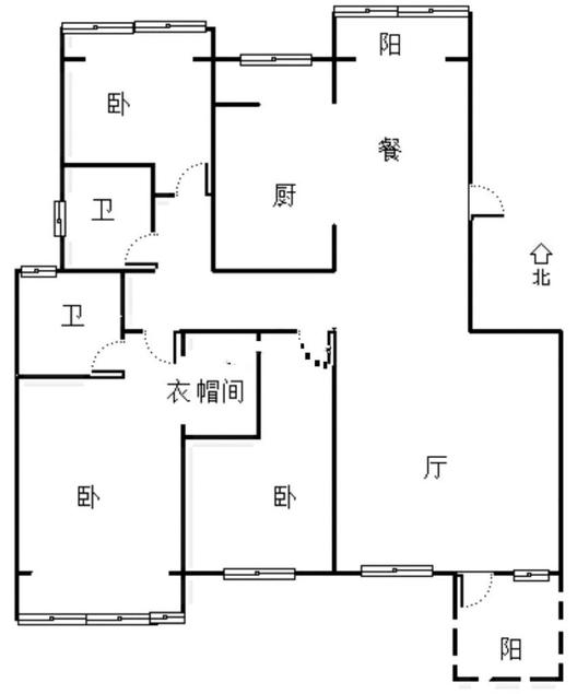 香邑溪谷一期3室2厅2卫户型图