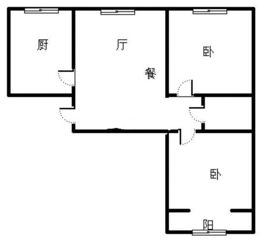 宏远裕隆2室2厅1卫户型图