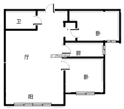 K2狮子城2室2厅1卫户型图