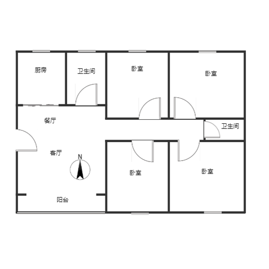 燕赵花园4室2厅2卫户型图