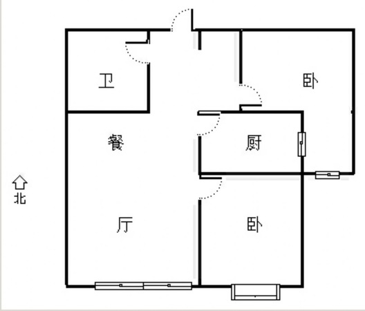 香邑溪谷一期2室2厅1卫户型图
