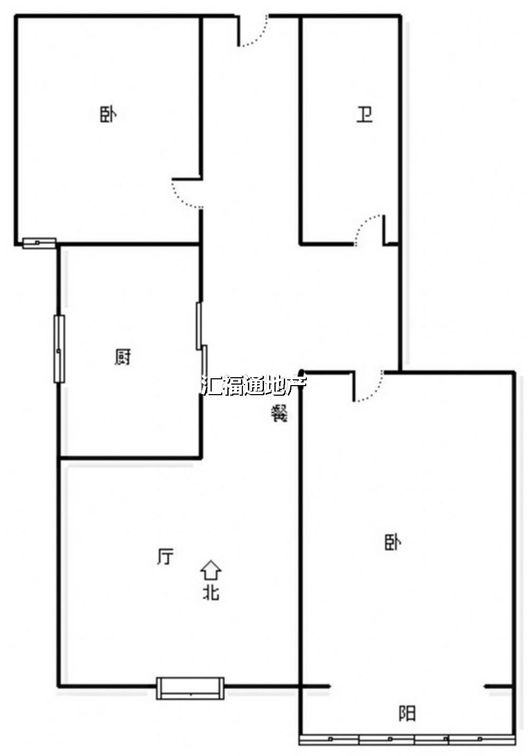 联合七号院2室2厅1卫户型图