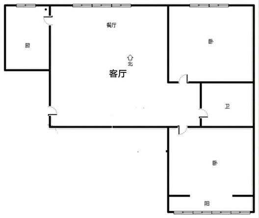 双馨佳园2室2厅1卫户型图