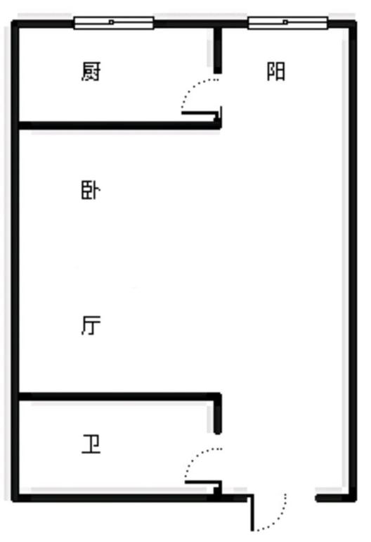 名流美域1室1厅1卫户型图