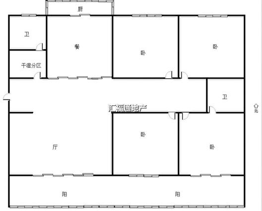 豪门庄园4室2厅2卫户型图