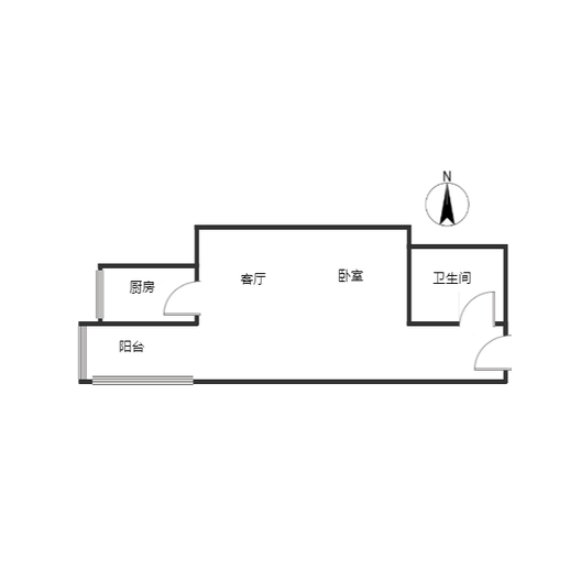 强舜铭城1室1厅1卫户型图