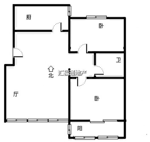 公园壹号2室2厅1卫户型图