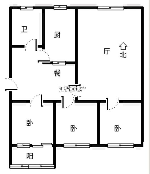 清凉寺居民小区3室2厅1卫户型图