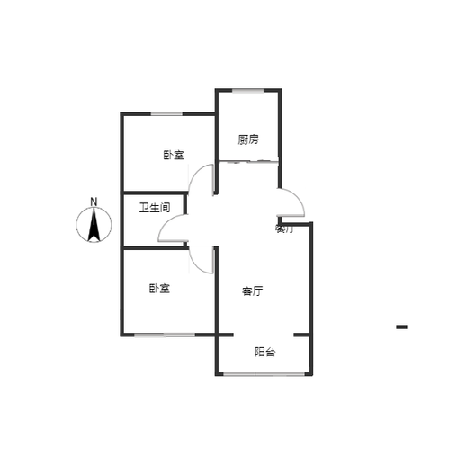 幸福嘉园2室2厅1卫户型图