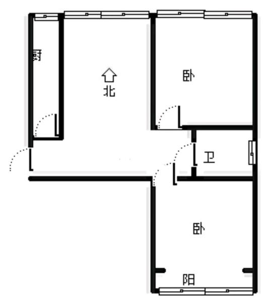 公园壹号2室2厅1卫户型图