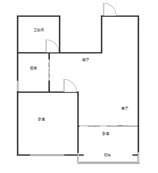 技校家园2室1厅1卫户型图