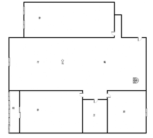 汇元国际2室2厅1卫户型图