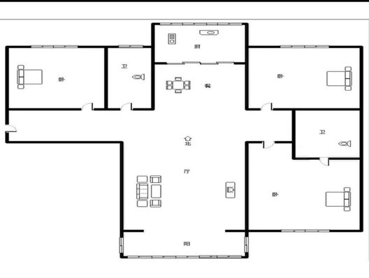 北京城建德信御府3室2厅2卫户型图
