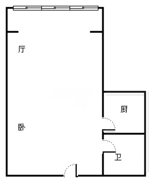 天保郦景1室1厅1卫户型图