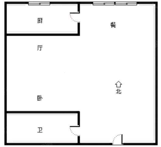 九里京城1室1厅1卫户型图