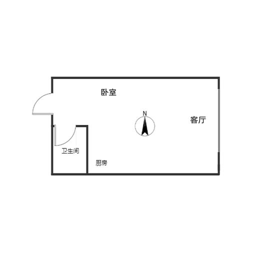 九里京城1室1厅1卫户型图