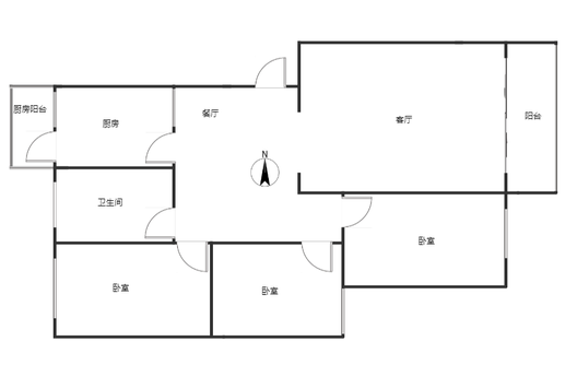 农大家属院3室2厅1卫户型图