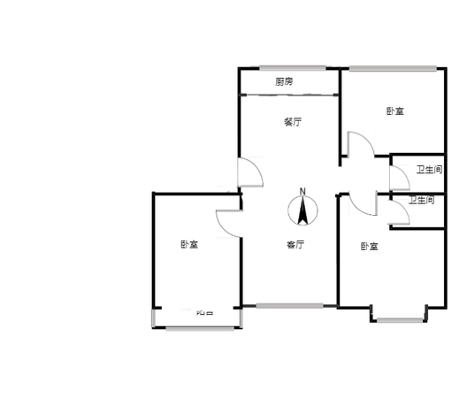金品时代3室2厅2卫户型图
