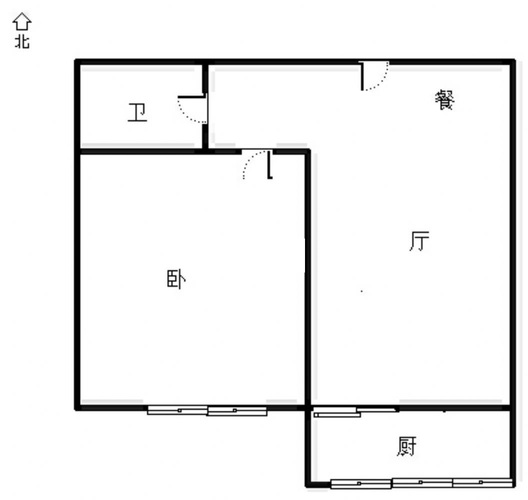 金色家园1室1厅1卫户型图