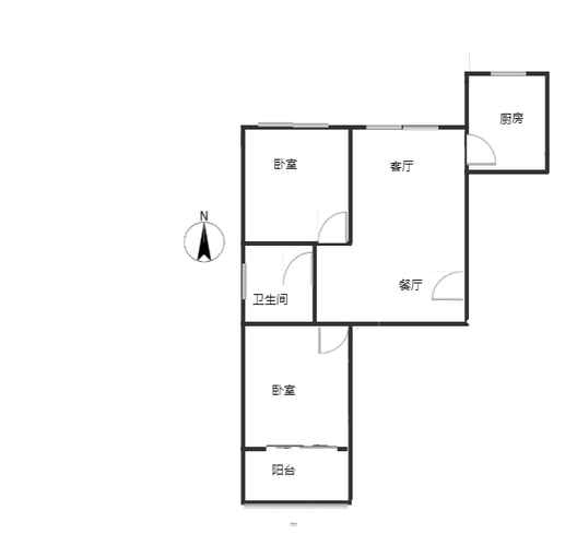 宏远碧罗湾2室2厅1卫户型图