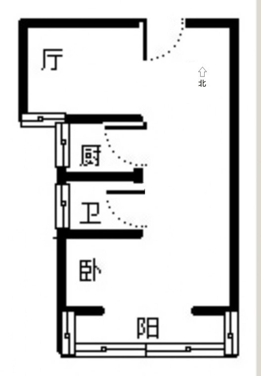 强舜铭城1室1厅1卫户型图