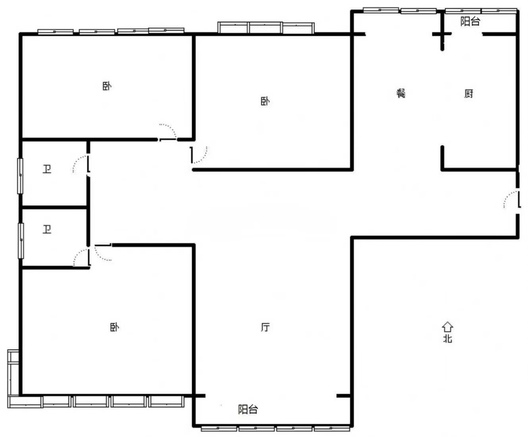 君临天下御景园3室2厅2卫户型图