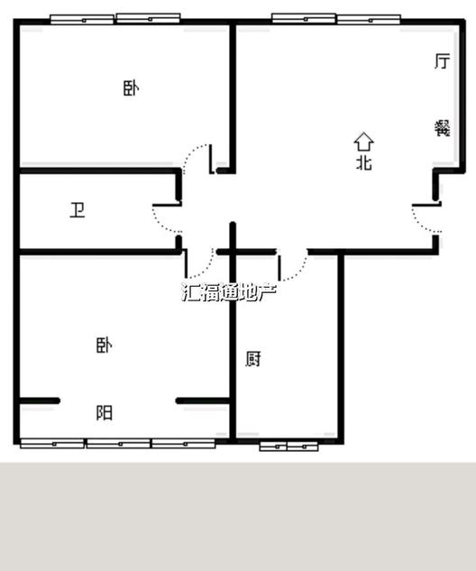 公园壹号2室2厅1卫户型图