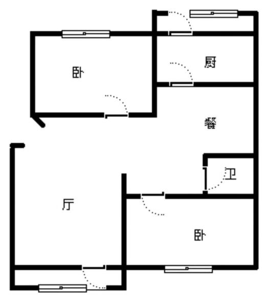 计生局家属院2室2厅1卫户型图