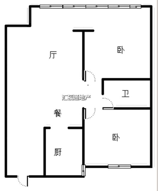 宝利新仕界2室2厅1卫户型图