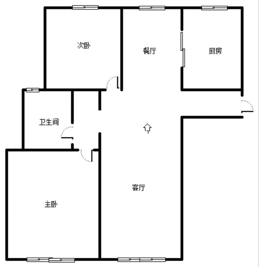 三利中和城二期东区(C区）2室2厅1卫户型图