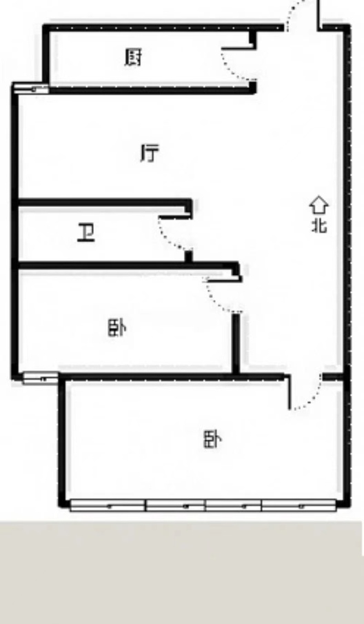 惠友钻石广场（AB座）2室1厅1卫户型图